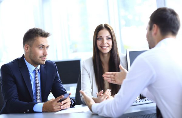 Business meeting in an office